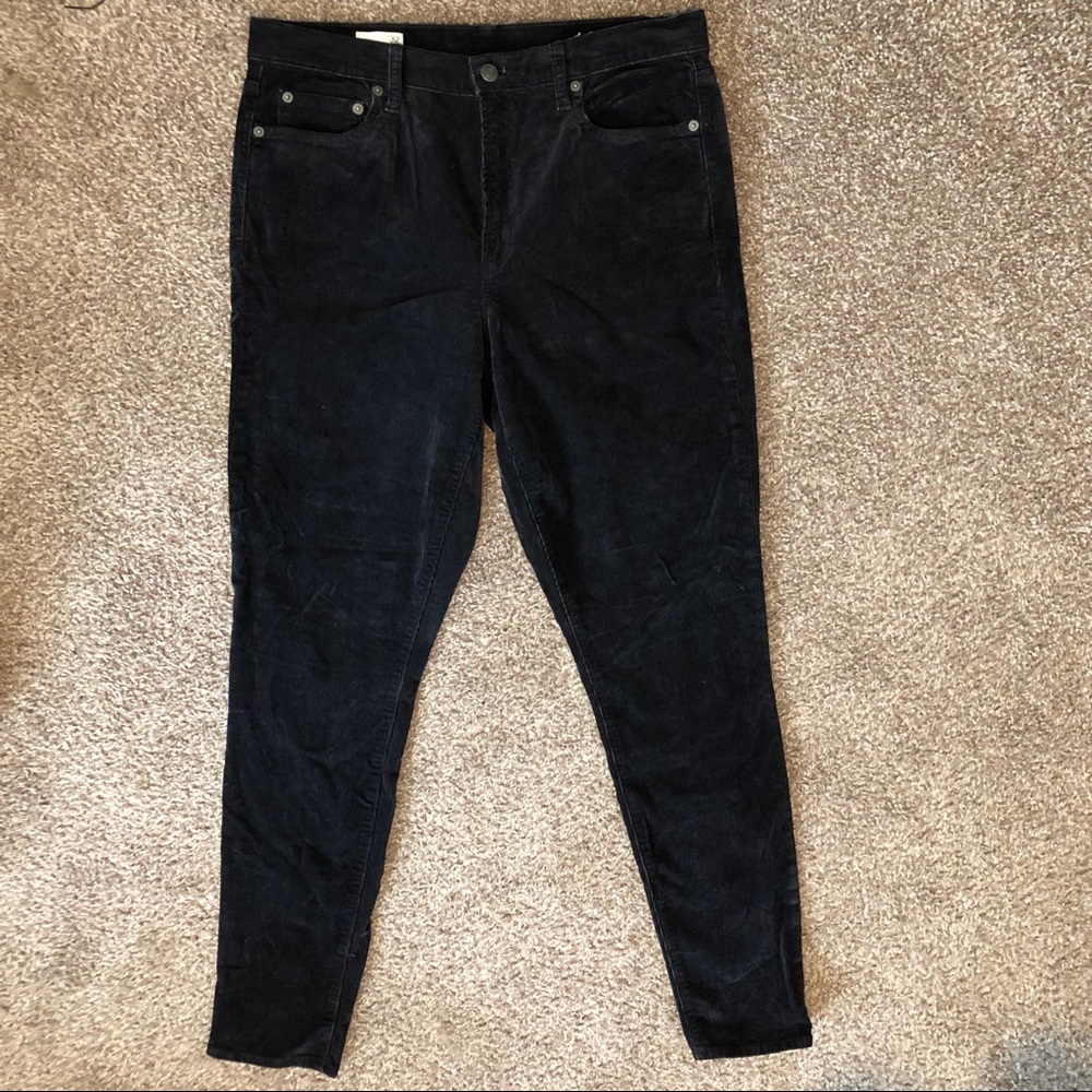 Gap black corduroy high rise skinny jeans
